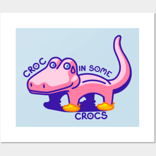 Croc in some Crocs Posters and Art